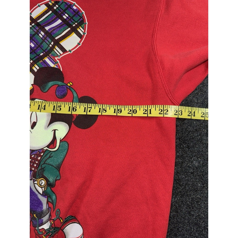 Vintage 90s Mickey Unlimited Disney Sweatshirt Red Donald Duck Mickey Mouse‎ XL - Picture 6 of 7